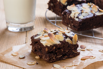 brownie with almond