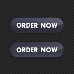 Fototapeta premium order now button for web design, dark version, vector illustration