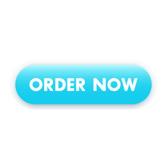 order now button for web, blue on white, vector illustration