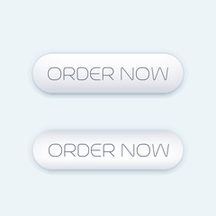 order now, modern buttons for web design