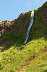 Islanda: una piccola cascata nell'area di Seljalandsfoss il 18 agosto 2012. Seljalandsfoss è una delle cascate più famose d'Islanda e ha un salto di 60 metri