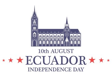 Fototapeta premium Independence Day. Ecuador