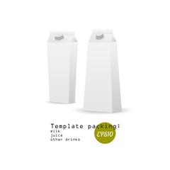 White vector paper template milk