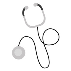 simple flat design stethoscope icon vector illustration