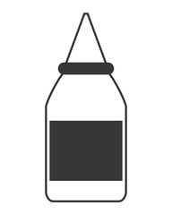 simple flat design medicine bottle icon vector illustration