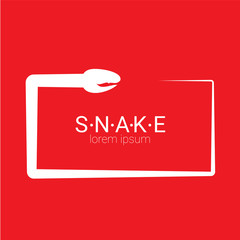 vector snake simple logo design element.
