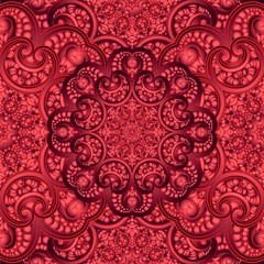 Seamless pattern. Ornate flowers henna colors mandala in indian style. Vintage decorative elements. Hand drawn background. Islam, Arabic, Indian, ottoman motifs.