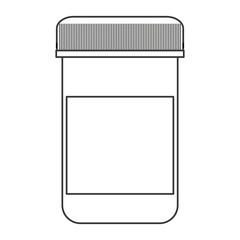 simple flat design medicine bottle icon vector illustration