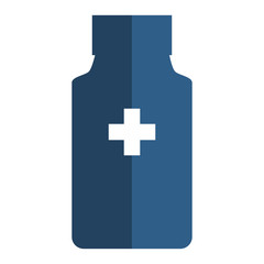 simple flat design medicine bottle icon vector illustration