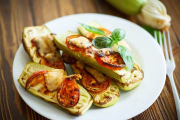 zucchini baked with tomatoes and cheese