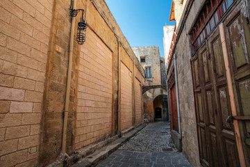 Fototapeta na wymiar Narrow medieval street
