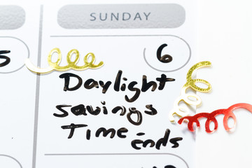 daylight savings time -ends