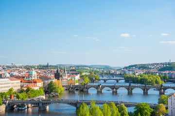 View of Prague from Letna Park - obrazy, fototapety, plakaty