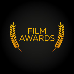 Cannes. Laurel. Film Awards Winners. Film awards logo. Cinema. Vector illustration.