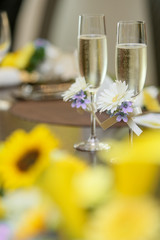 Champagne and sunflower