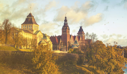 Panorama of Old Town in Szczecin,Poland
