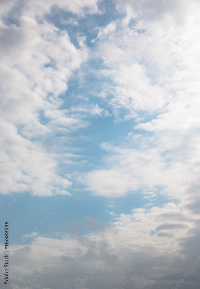 Wall mural abstract background with bokeh defocused beautiful flame clouds in the sky