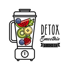 Tropical Detox icon. Smoothie and Juice design. Vector graphic