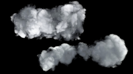 two clouds texture render