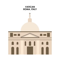 Vatican icon. Italy culture design. Vector graphic