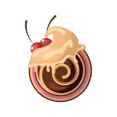 Dessert icon. Bakery design. Vector graphic