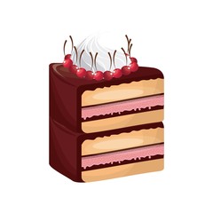 Cake icon. Bakery design. Vector graphic