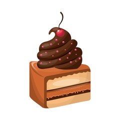 Cake icon. Bakery design. Vector graphic