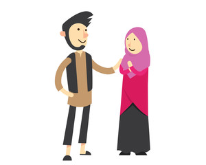 Muslim Couple Character - Teen Relationship