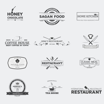 Food and restaurant emblems