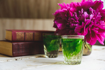 Green mint tea