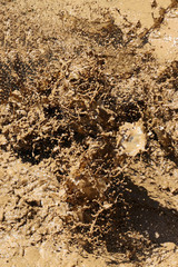 Muddy water close up