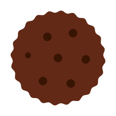 Cookies chocolate sweet delicios Isolated vector illustration