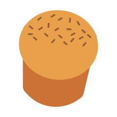 cupcake bakery sweet cake delicious Isolated vector illustration