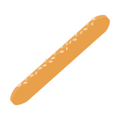 bread stick bakey icon Isolated vector illustration