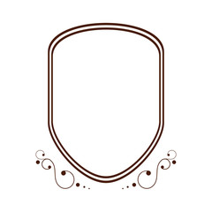 stamp label shield icon blank Isolated vector illustration