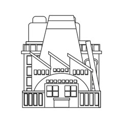 Factory industry industrial icon Isolated vector illustration