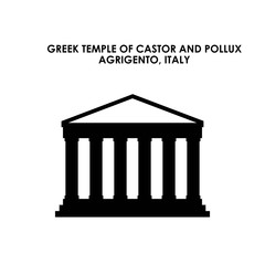 Fototapeta premium greek temple icon. Italy culture design. Vector graphic
