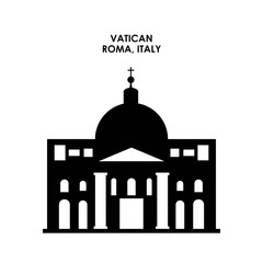 vatican icon. Italy culture design. Vector graphic