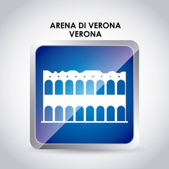 arena di verona icon. Italy culture design. Vector graphic