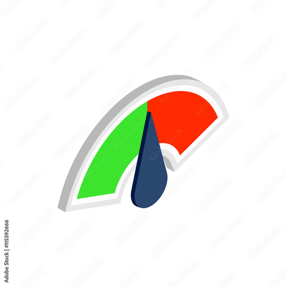Aufkleber index of reviews icon in isometric 3d style isolated on white background. calculations symbol