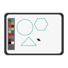 Software draw colors drawing icon Isolated vector illustration