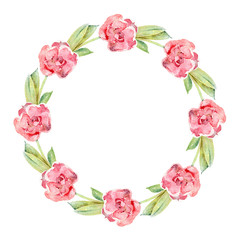 Flower wreath with tulip