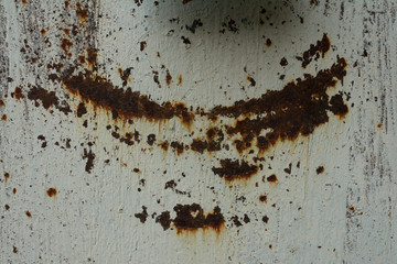 Rusty painted metal