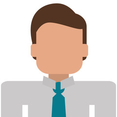 flat design businessman portrait icon vector illustration