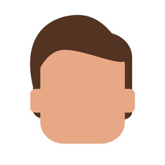 flat design faceless head of man icon vector illustration