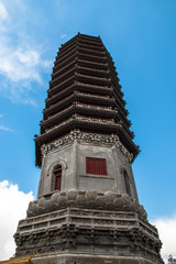 Buddihist pagoda of Dipamkara Buddha relics over 1,400 years history in Tongzhou district, Beijing - 115393486