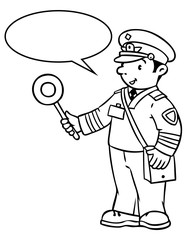 Funny railroader. Coloring book