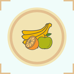 Fruits color icon