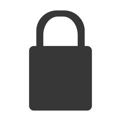 flat design safety lock icon vector illustration