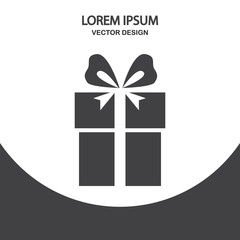 Gift icon on the background
